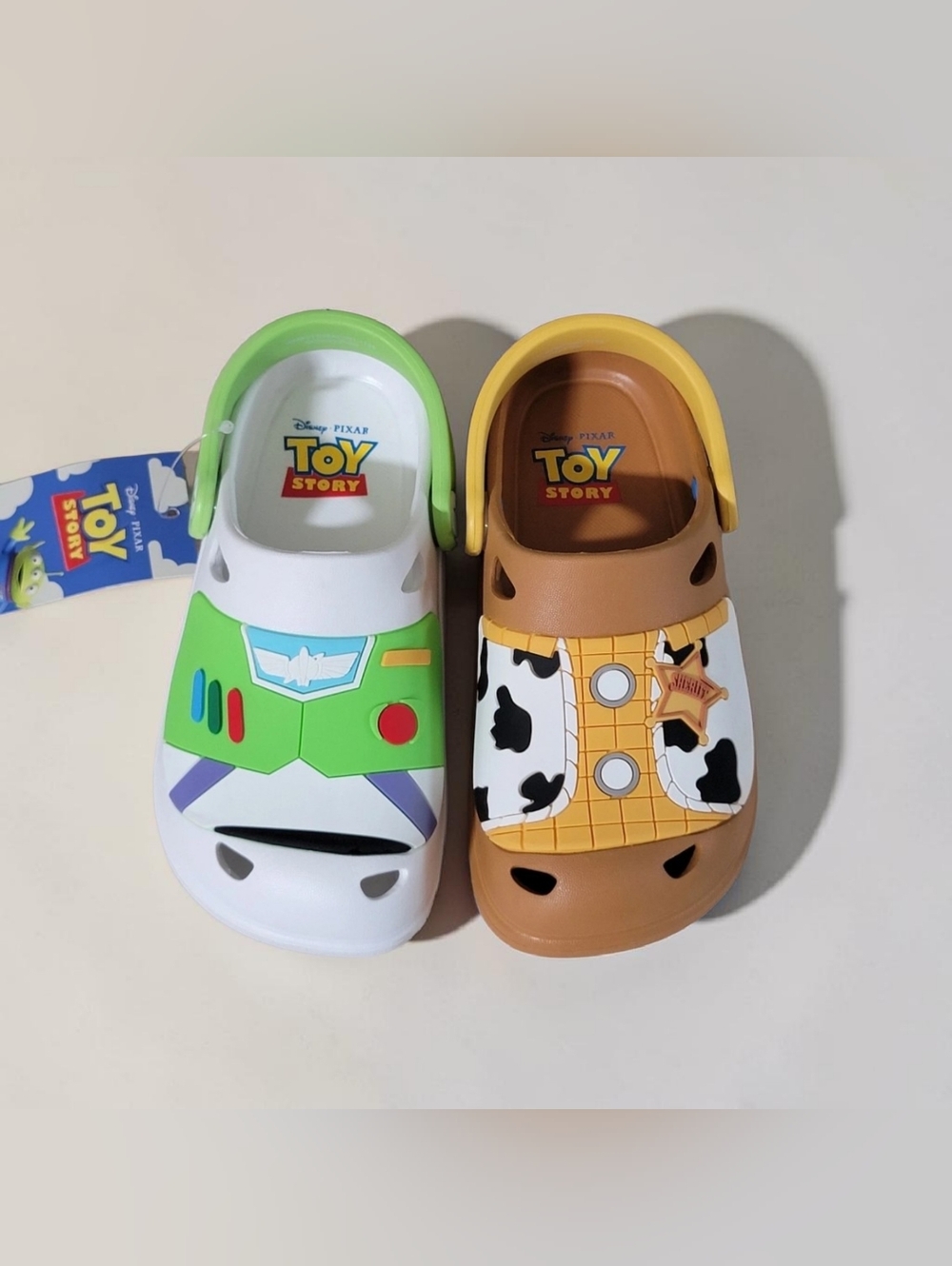 Toy Story Toddler Boys Woody Buzz Lightyear Clog Sandals 7/8 9/10